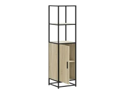 Aparador alto madera de ingeniería y metal 35,5x35x139 cm