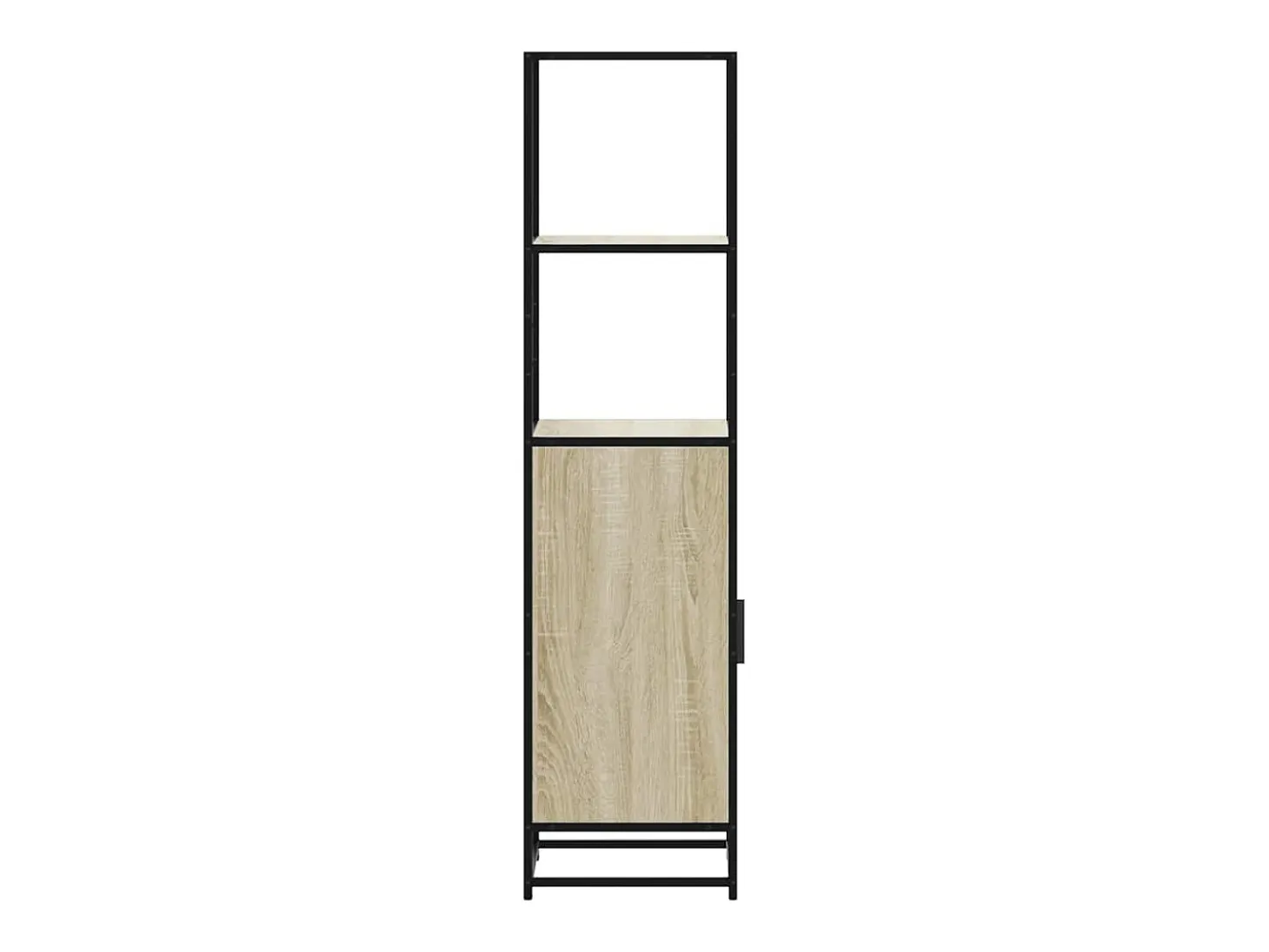 Aparador alto madera de ingeniería y metal 35,5x35x139 cm