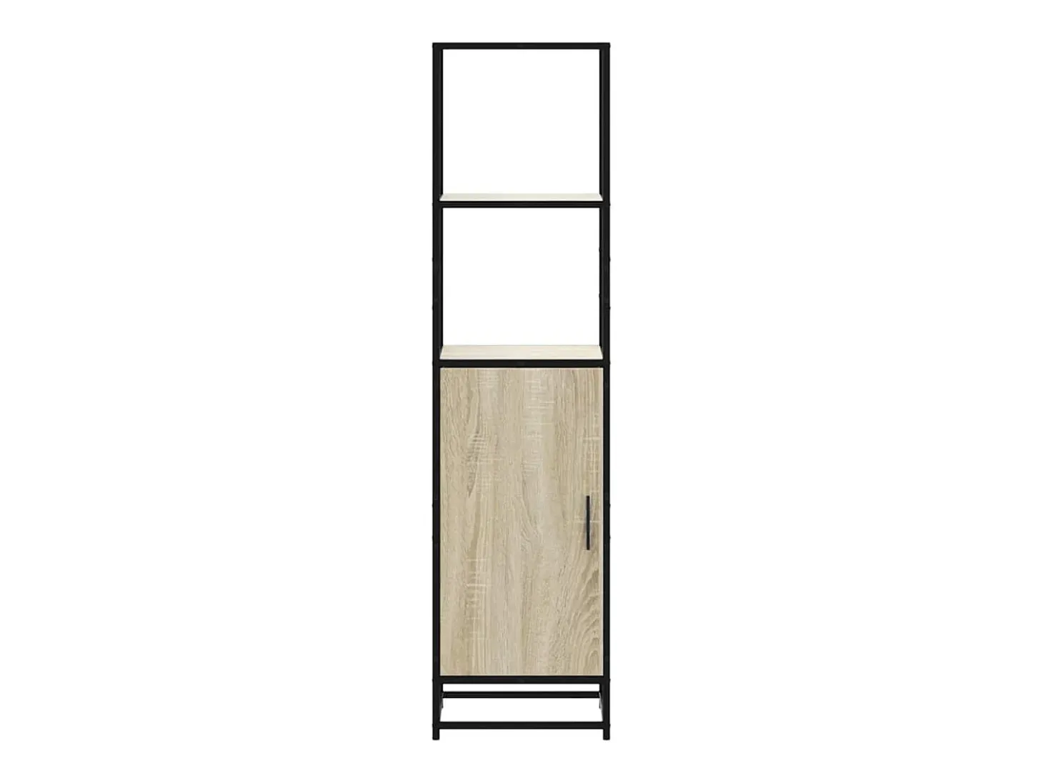 Aparador alto madera de ingeniería y metal 35,5x35x139 cm