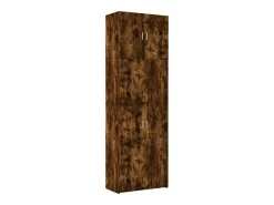 Aparador alto madera de ingeniería roble ahumado 80x42,5x249 cm