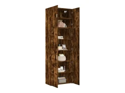 Aparador alto madera de ingeniería roble ahumado 80x42,5x249 cm