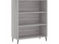 Aparador alto madera de ingeniería gris Sonoma 69,5x32,5x180 cm ES98811