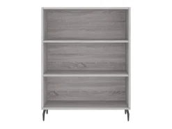 Aparador alto madera de ingeniería gris Sonoma 69,5x32,5x180 cm ES98811