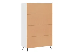 Aparador alto madera de ingeniería blanco 69,5x31x115 cm