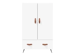 Aparador alto madera de ingeniería blanco 69,5x31x115 cm
