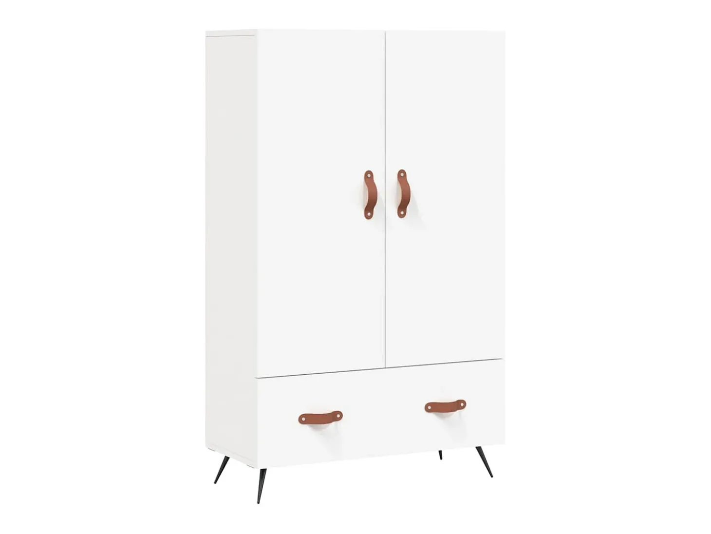 Aparador alto madera de ingeniería blanco 69,5x31x115 cm