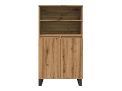 Aparador alto madera de ingeniería roble artisan 60x36x110 cm