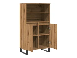 Aparador alto madera de ingeniería roble artisan 60x36x110 cm