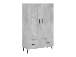Aparador alto madera de ingeniería gris hormigón 69,5x31x115 cm ES19470
