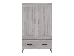 Aparador alto madera de ingeniería gris Sonoma 69,5x31x115 cm ES69983