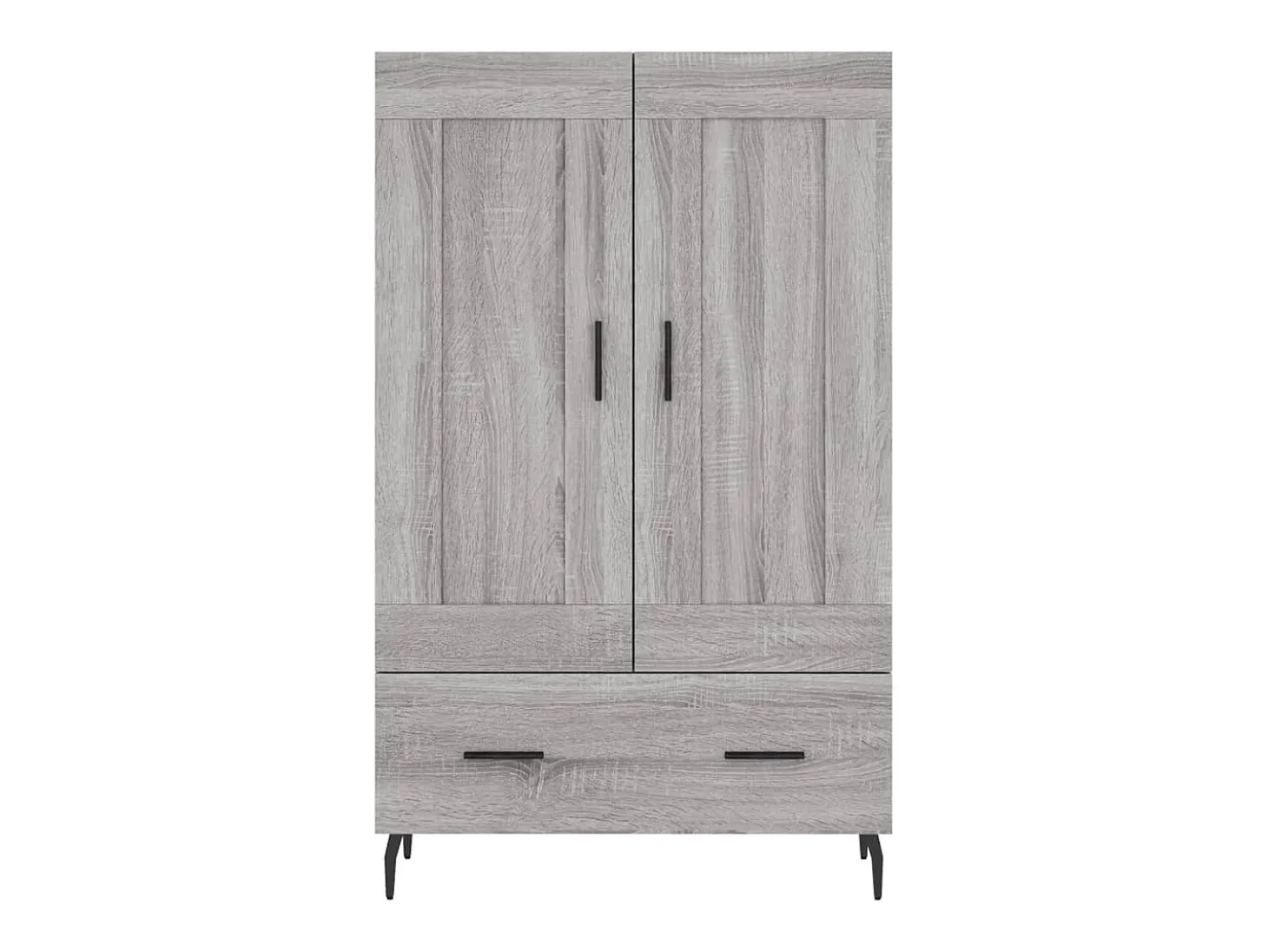 Aparador alto madera de ingeniería gris Sonoma 69,5x31x115 cm ES69983