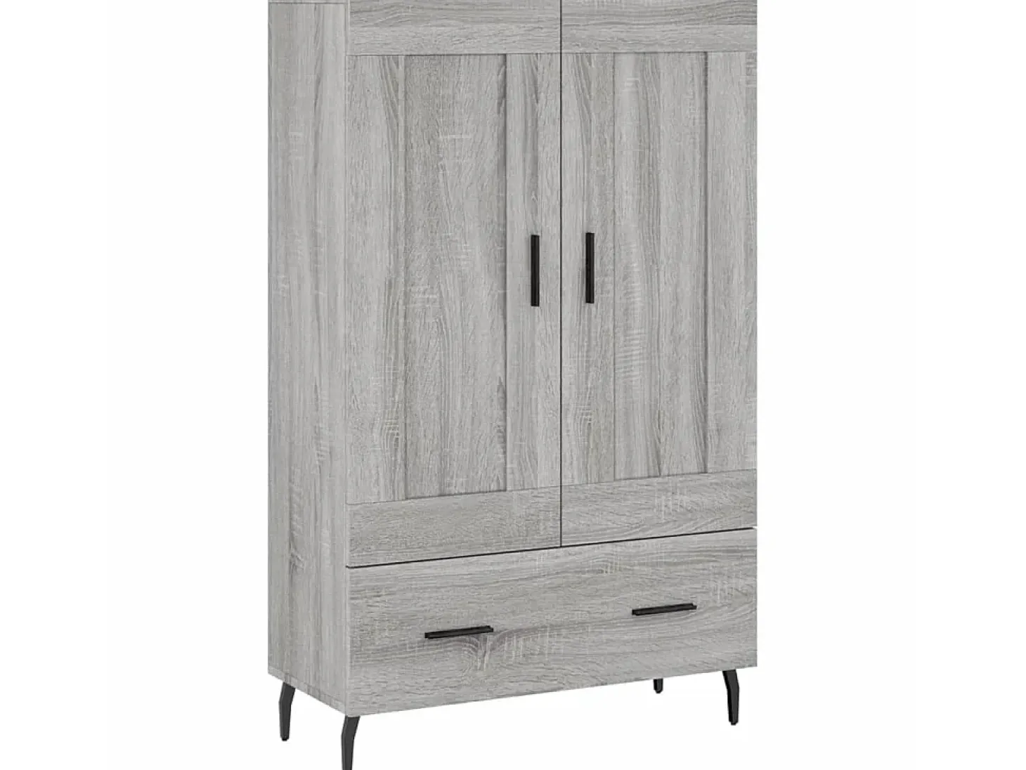 Aparador alto madera de ingeniería gris Sonoma 69,5x31x115 cm ES69983