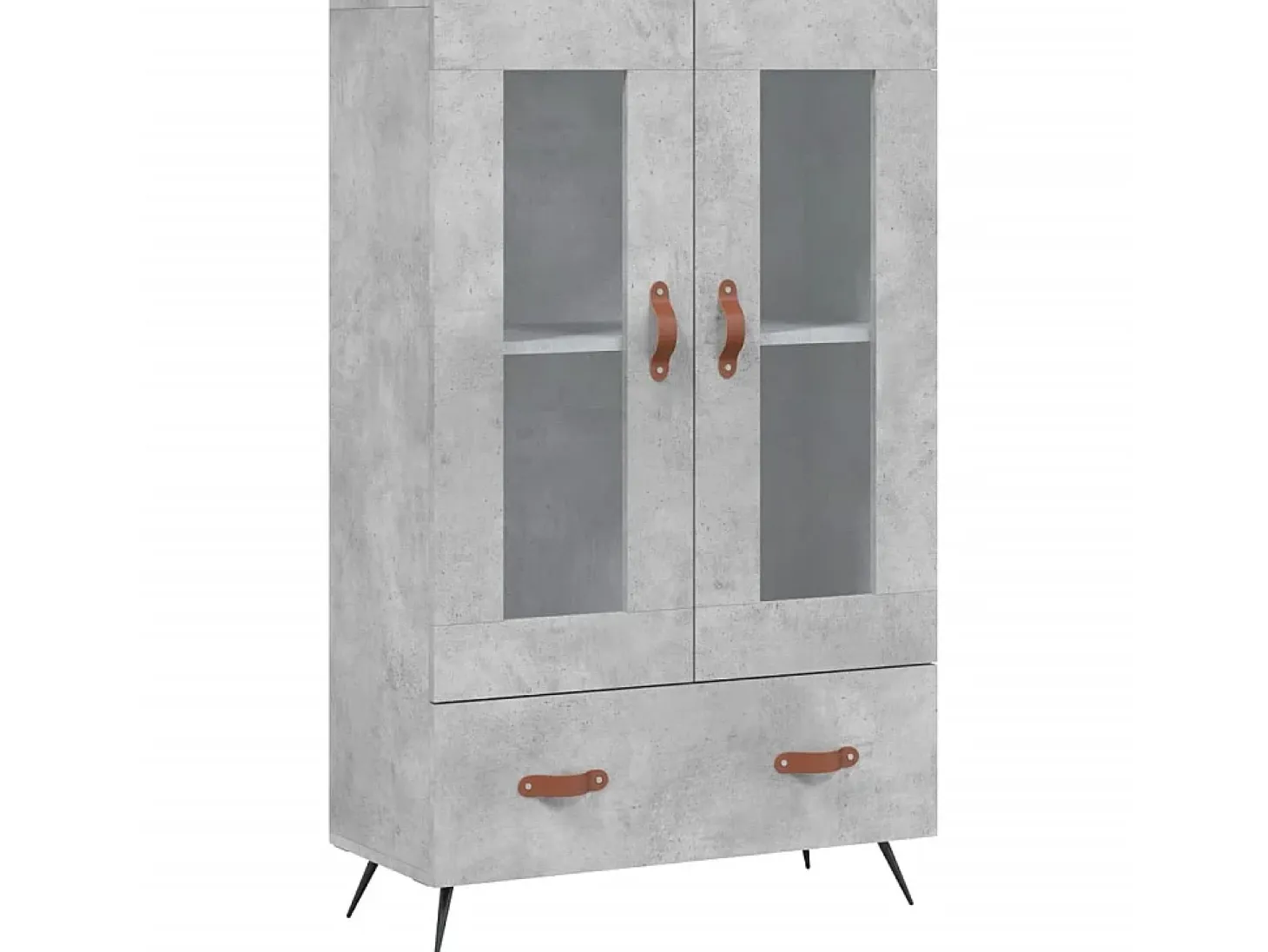 Aparador alto madera de ingeniería gris hormigón 69,5x31x115 cm ES75229
