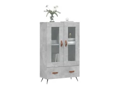 Aparador alto madera de ingeniería gris hormigón 69,5x31x115 cm ES75229