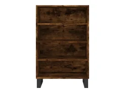 Aparador alto madera de ingeniería roble ahumado 57x35x90 cm