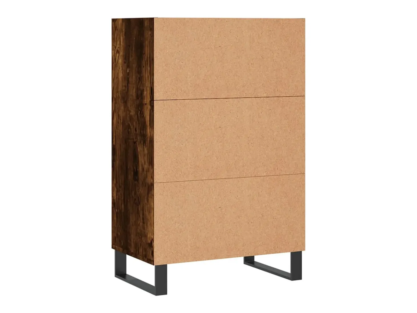 Aparador alto madera de ingeniería roble ahumado 57x35x90 cm
