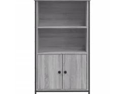 Aparador alto madera de ingeniería gris Sonoma 62x32x103,5 cm ES23230