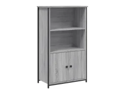 Aparador alto madera de ingeniería gris Sonoma 62x32x103,5 cm ES23230