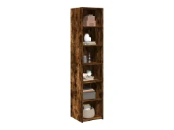 Aparador alto madera de ingeniería roble ahumado 40x41x185 cm
