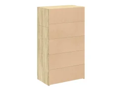 Aparador alto madera de ingeniería roble Sonoma 70x41x124 cm