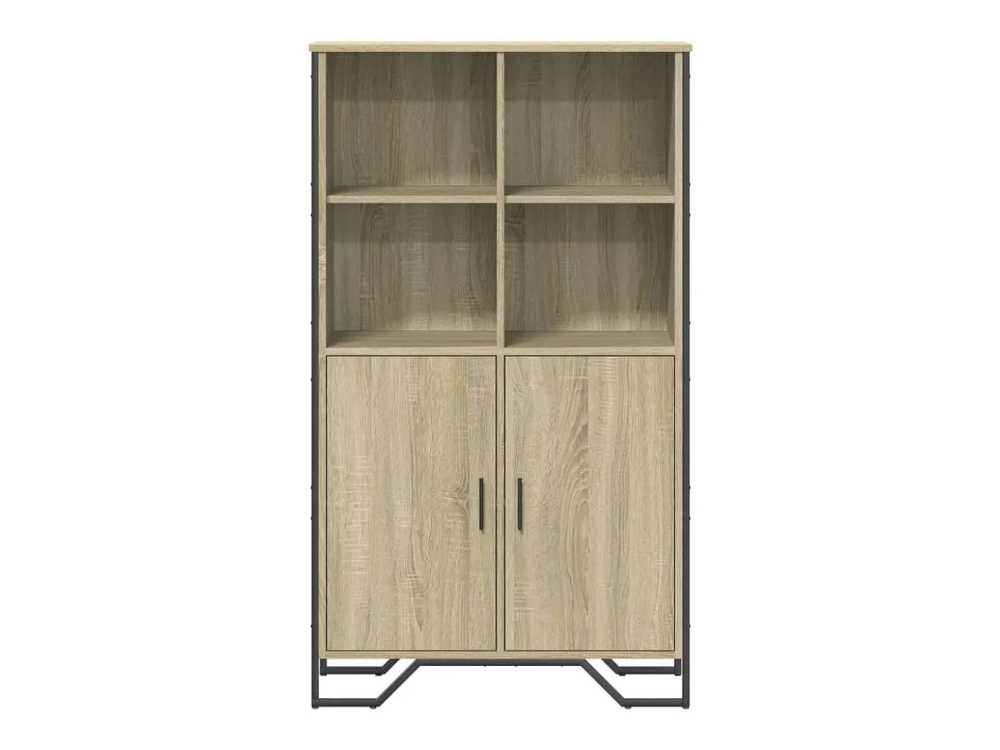 Aparador alto madera ingeniería roble Sonoma 79,5x35,5x137,5 cm