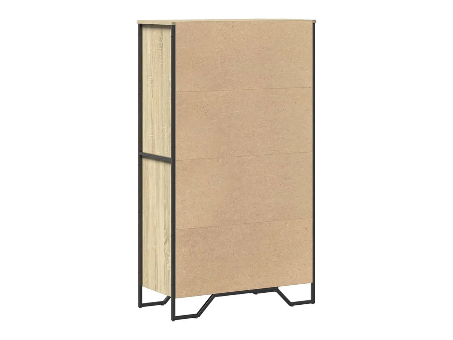 Aparador alto madera ingeniería roble Sonoma 79,5x35,5x137,5 cm