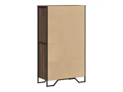 Aparador alto madera ingeniería marrón roble 79,5x35,5x137,5 cm