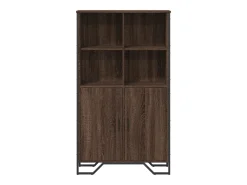 Aparador alto madera ingeniería marrón roble 79,5x35,5x137,5 cm
