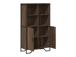 Aparador alto madera ingeniería marrón roble 79,5x35,5x137,5 cm