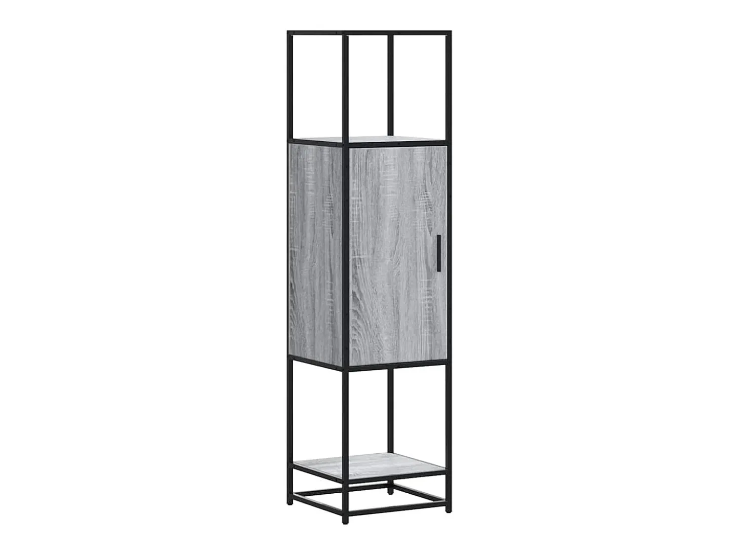 Aparador alto madera ingeniería metal gris sonoma 35,5x35x13 cm