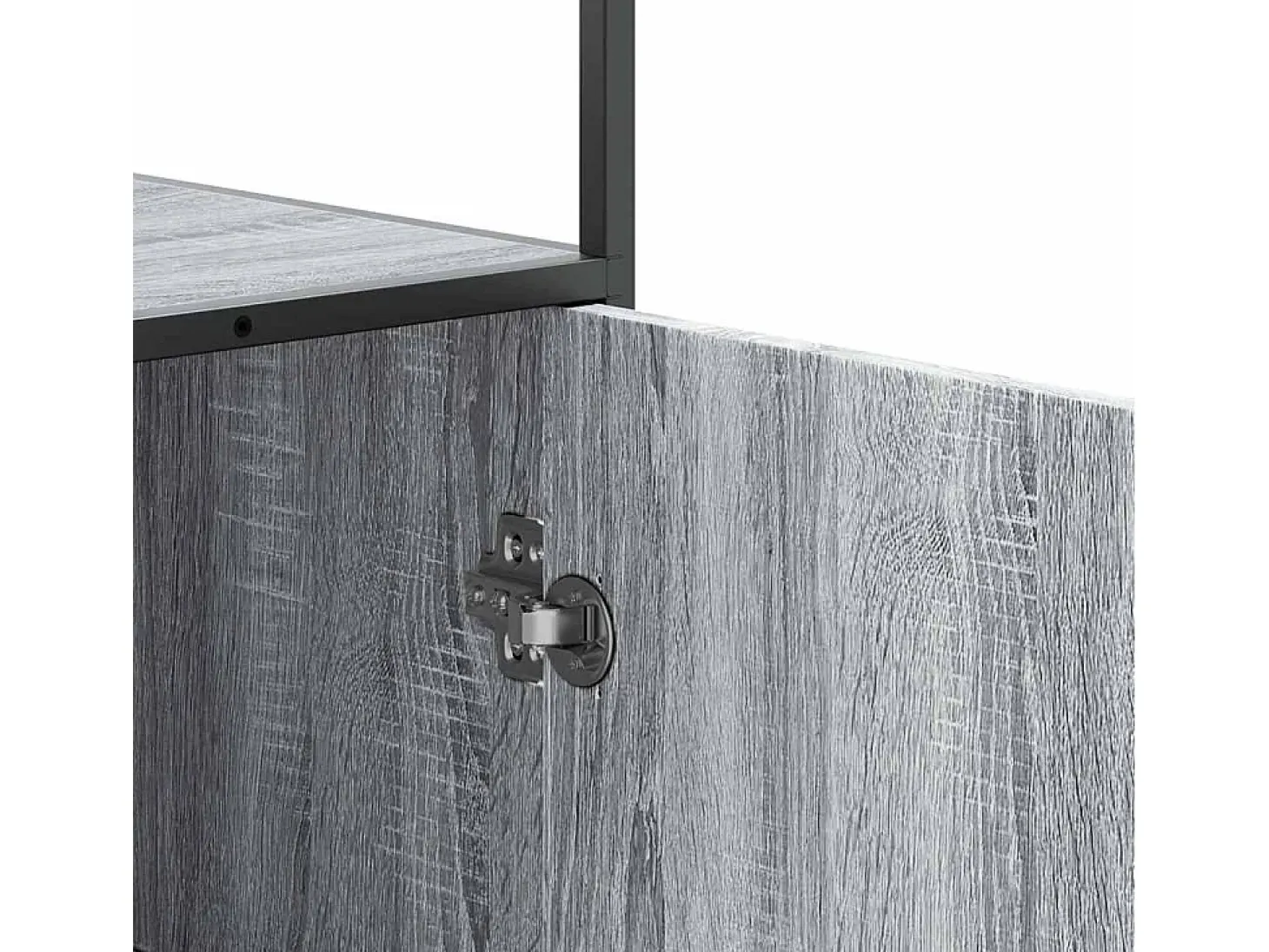 Aparador alto madera ingeniería metal gris sonoma 35,5x35x13 cm
