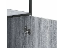 Aparador alto madera ingeniería metal gris sonoma 35,5x35x13 cm
