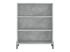 Aparador alto madera ingeniería gris hormigón 69,5x32,5x180 cm ES34130