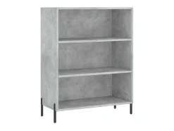 Aparador alto madera ingeniería gris hormigón 69,5x32,5x180 cm ES34130