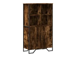 Aparador alto madera ingeniería roble ahumado 79,5x35,5x137,5cm