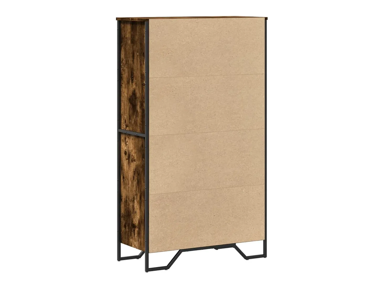 Aparador alto madera ingeniería roble ahumado 79,5x35,5x137,5cm