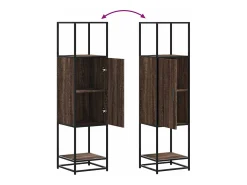 Aparador alto madera ingeniería marrón roble 35,5x35x139cm