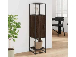 Aparador alto madera ingeniería marrón roble 35,5x35x139cm