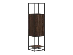 Aparador alto madera ingeniería marrón roble 35,5x35x139cm