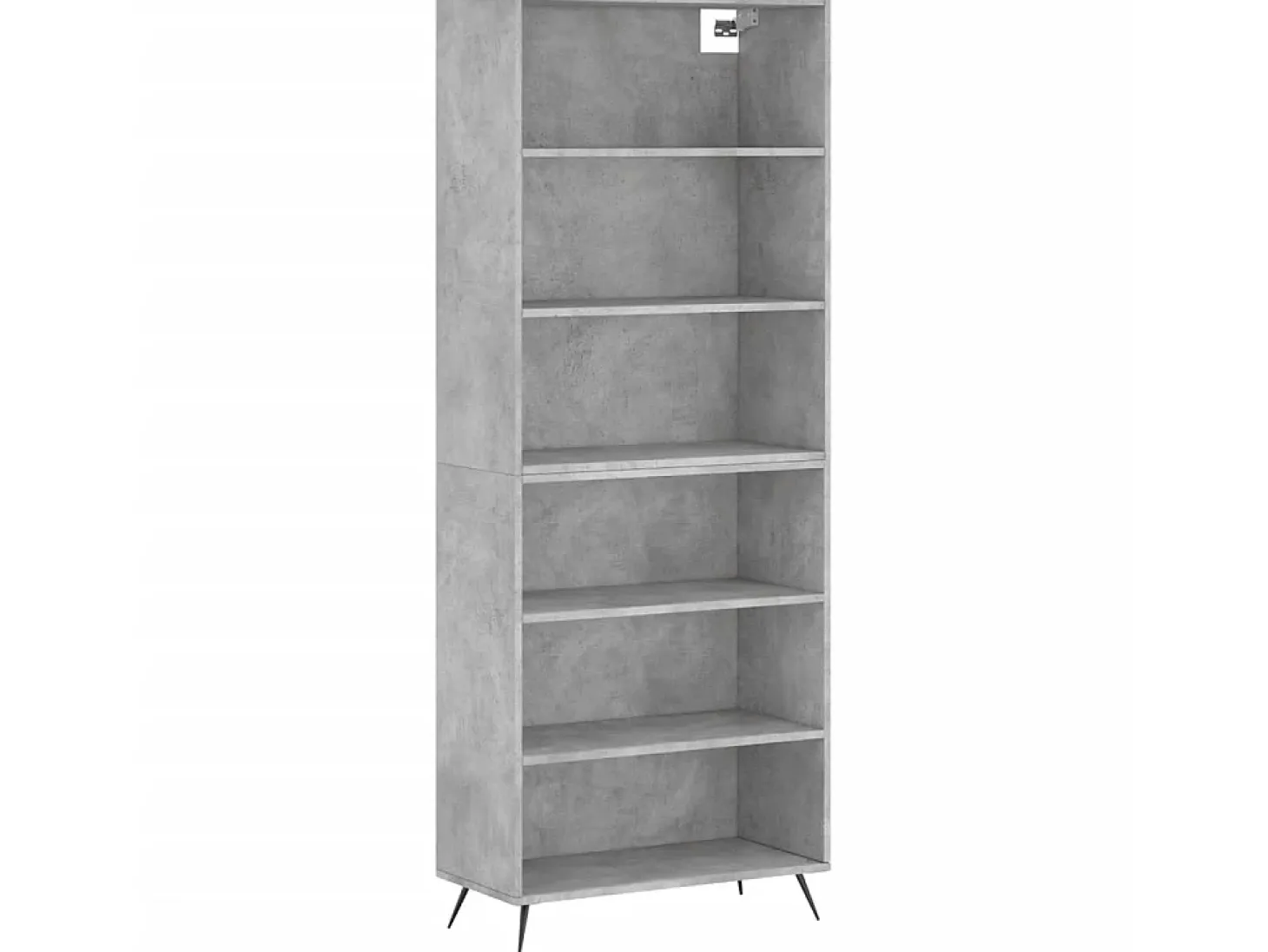 Aparador alto madera ingeniería gris hormigón 69,5x32,5x180 cm ES69883