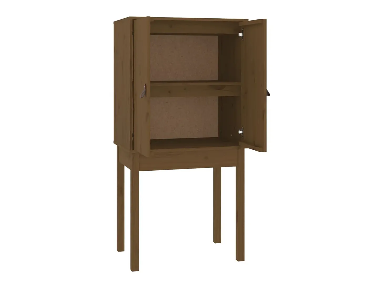 Aparador alto madera maciza de pino marrón miel 60x40x120 cm ES33175