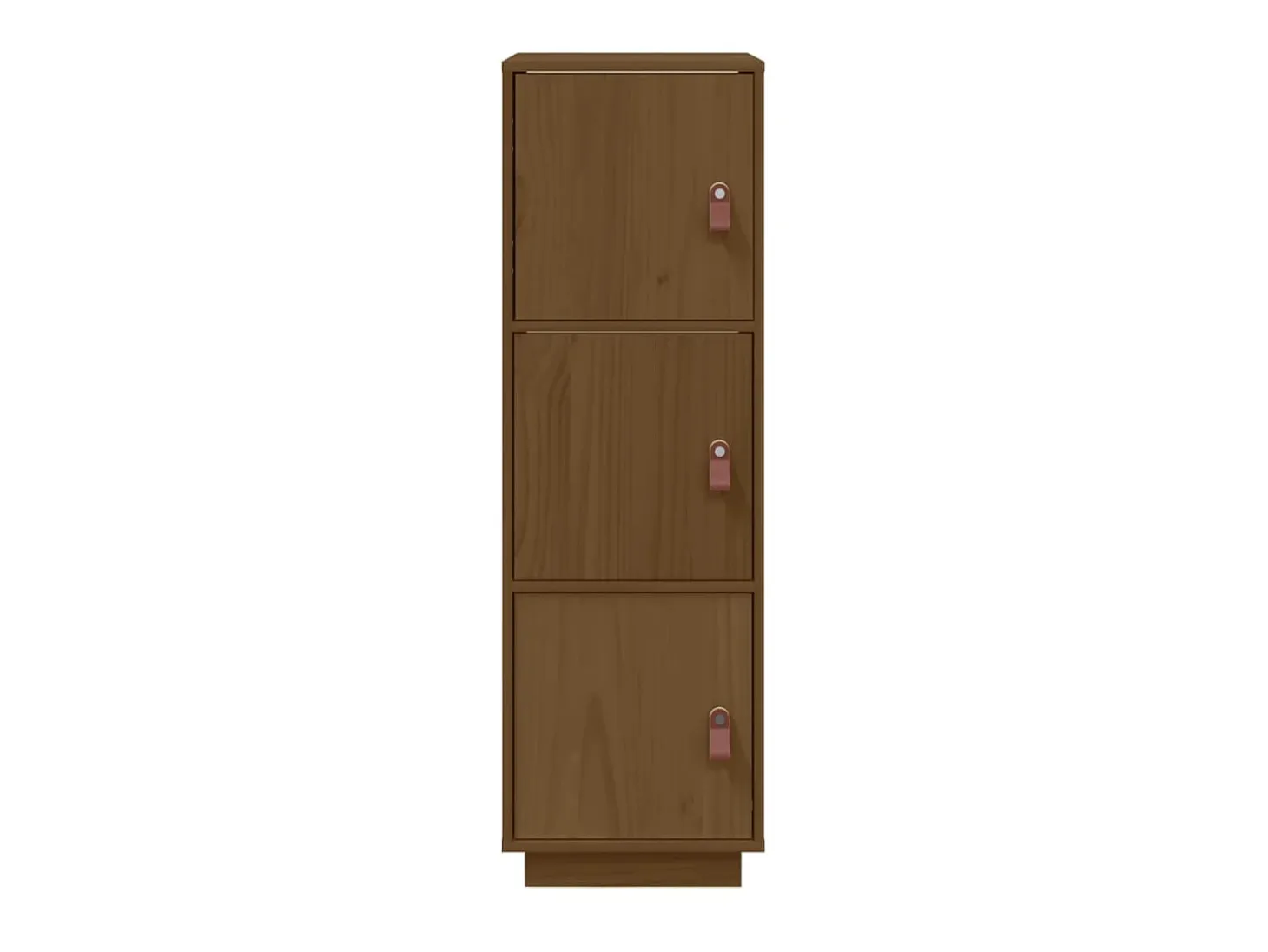 Aparador alto madera maciza de pino marrón miel 34x40x108,5 cm ES75051
