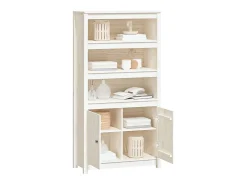 Aparador alto madera maciza de pino blanco 80x35x154 cm ES43021