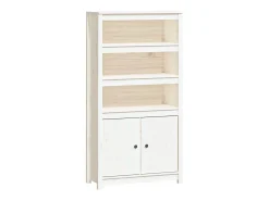 Aparador alto madera maciza de pino blanco 80x35x154 cm