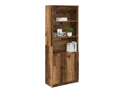 Aparador alto madera maciza 70x35x180 cm Madera de ingeniería