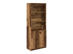 Aparador alto madera maciza 70x35x180 cm Madera de ingeniería