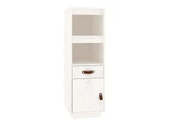 Aparador alto madera maciza de pino blanco 34x40x108,5 cm ES25644