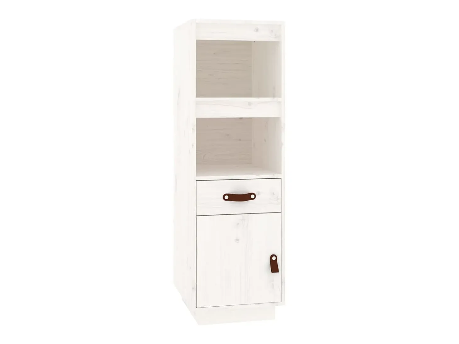 Aparador alto madera maciza de pino blanco 34x40x108,5 cm ES25644