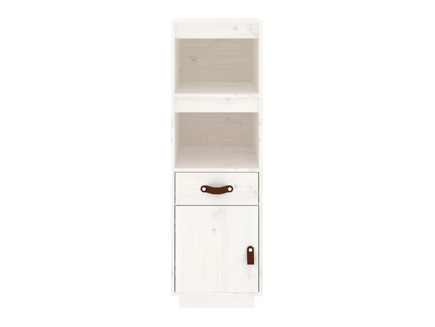 Aparador alto madera maciza de pino blanco 34x40x108,5 cm ES25644