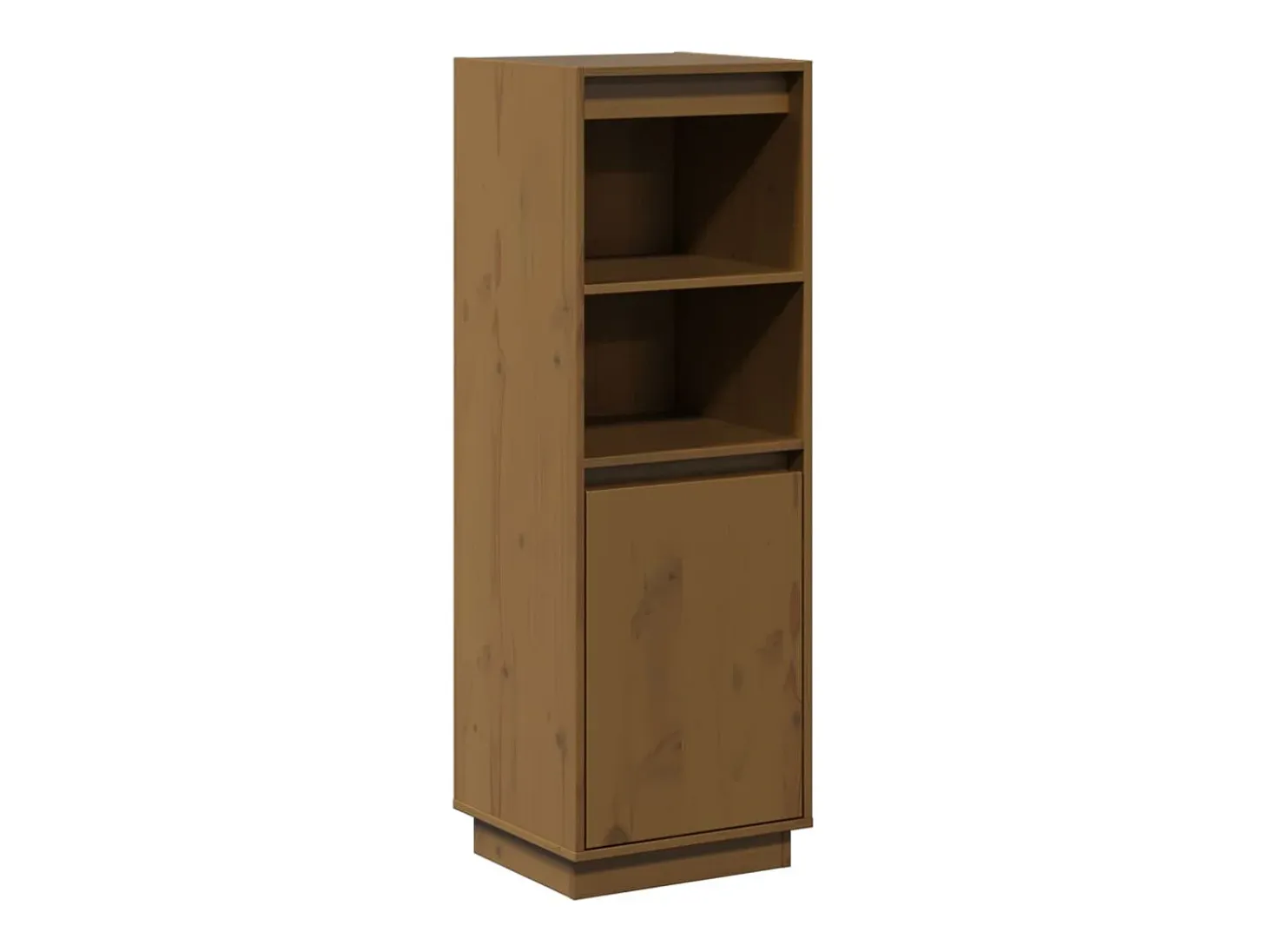 Aparador alto Marrón miel 37x34x110 cm Madera maciza de pino